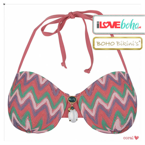 BOHO bikini's tops outlet - exclusive aztec bikinitop top - coral