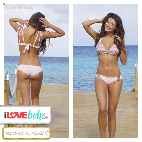 BOHO bikini's bottoms outlet - exclusive brazilian bottom - sweet pink