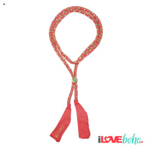 BOHO accessoires – braided ribbon – living coral red