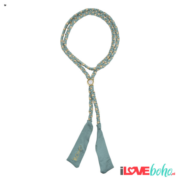 BOHO accessoires – braided ribbon – sage green