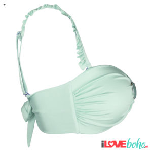 BOHO accessoires – ruffled bikini straps – mint green