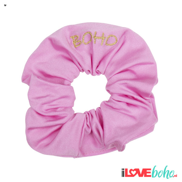 BOHO accessoires – scrunchy – rose pink