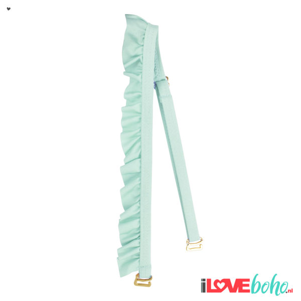 BOHO accessoires – ruffled bikini straps – mint green