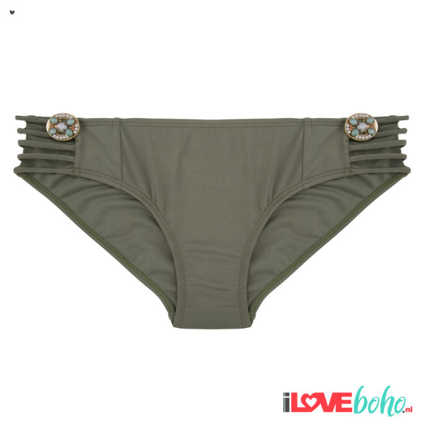 BOHO bikini bottom - fancy - olive - xs