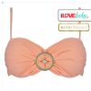 BOHO bikini top – exclusive bandeau – light coral - s