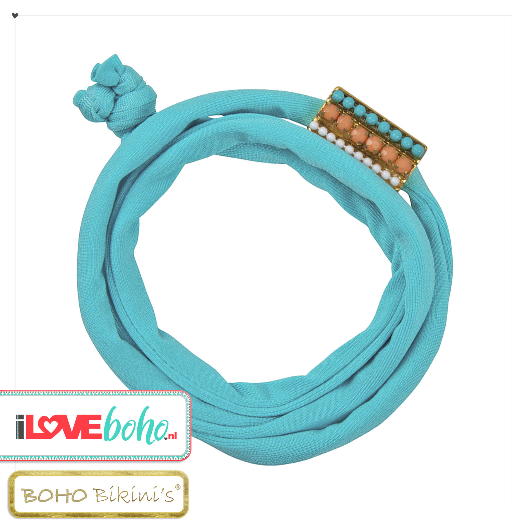 beproeving multifunctioneel Bemiddelen BOHO accessoires – armband – turquoise - I Love BOHO
