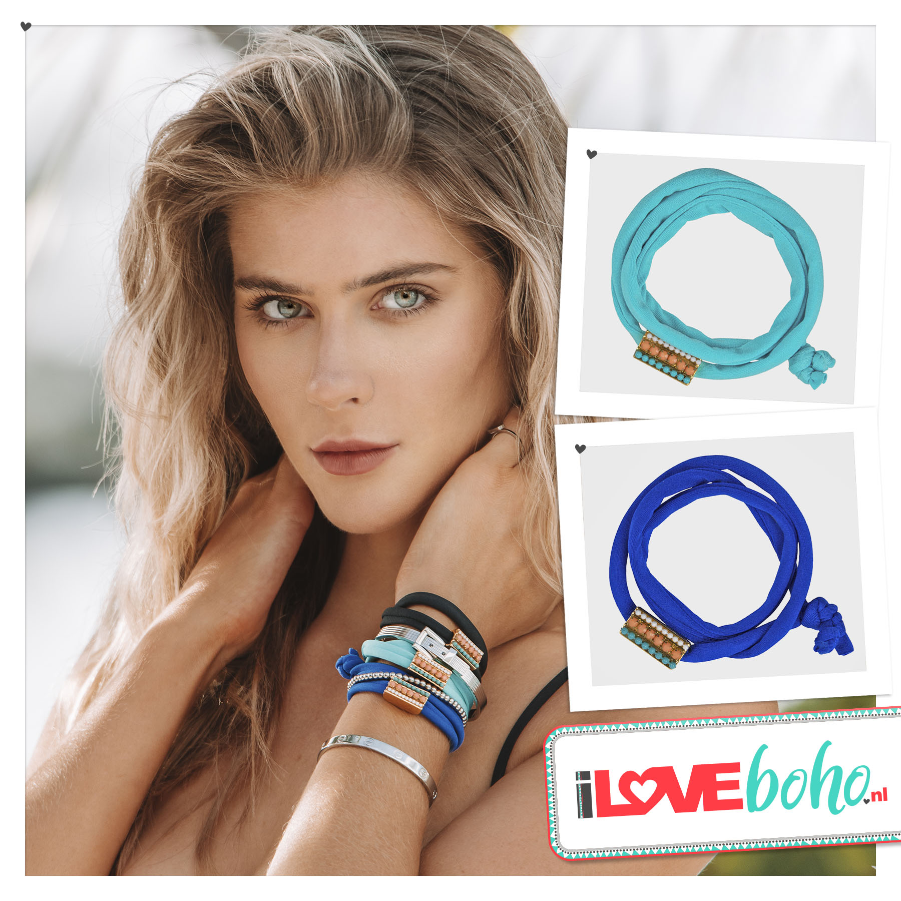beproeving multifunctioneel Bemiddelen BOHO accessoires – armband – turquoise - I Love BOHO