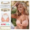 BOHO bikini top – lustrous – light coral - s
