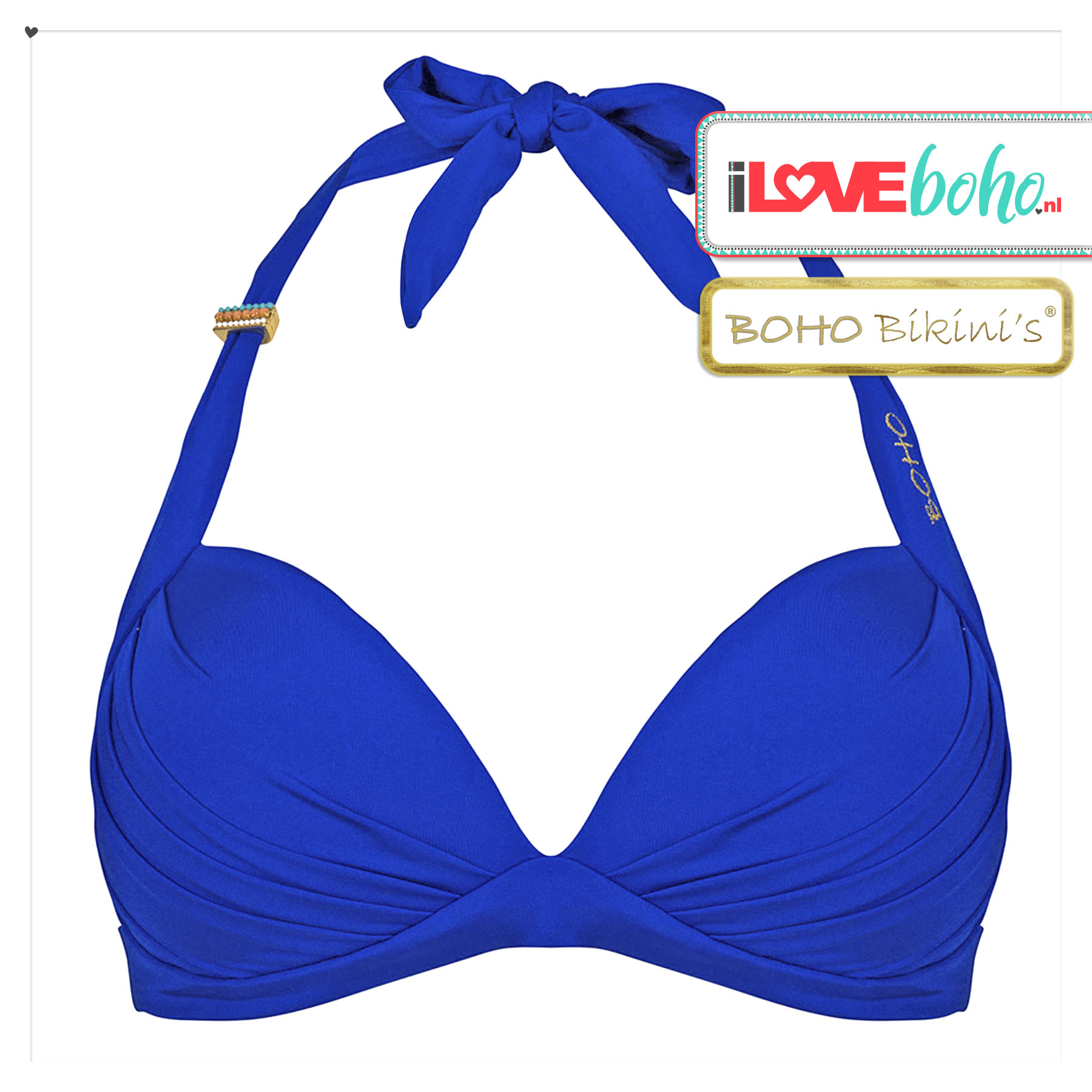 BOHO bikini top – lustrous lapiz blauw - s I BOHO
